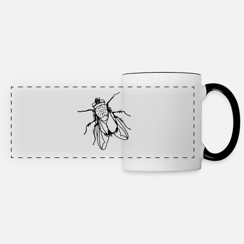 Bow tie - transparent - Panoramic Mug - white/black