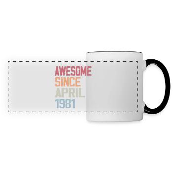 Legends Were Born In April 1981 - Panoramic Mug - white/black - Front