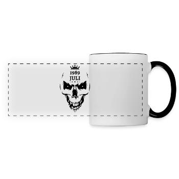 Juli 1989 Totenkopf - Panoramatasse - Weiß/Schwarz - Vorne