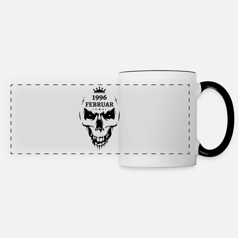 February 1996 Skull - Panoramic Mug - white/black
