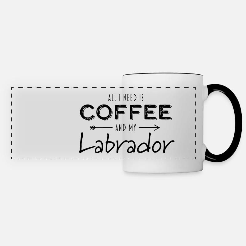 Labrador Labby coffee gift idea - Panoramic Mug - white/black