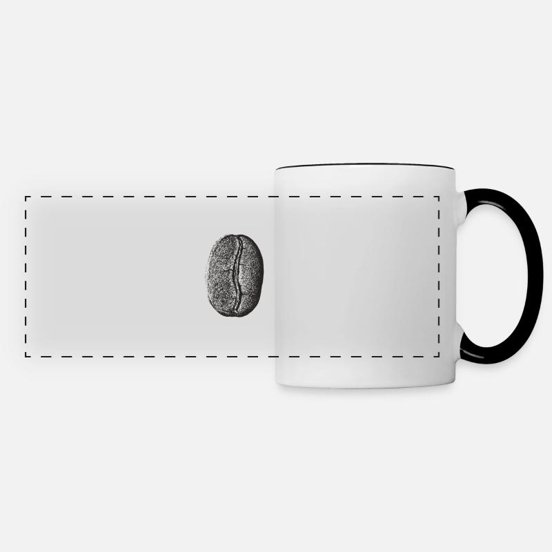 coffee bean - Panoramic Mug - white/black