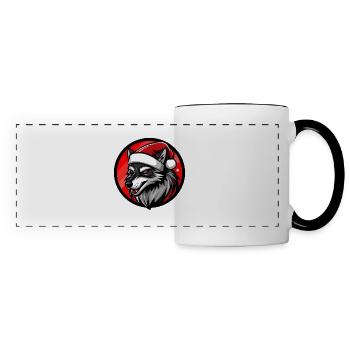 Wolf Christmas X-Mas - Panoramic Mug - white/black - Front