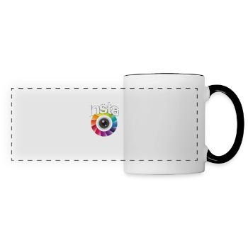 Fan de réseaux sociaux Instagram - Mug panoramique contrasté et blanc - blanc/noir - Devant