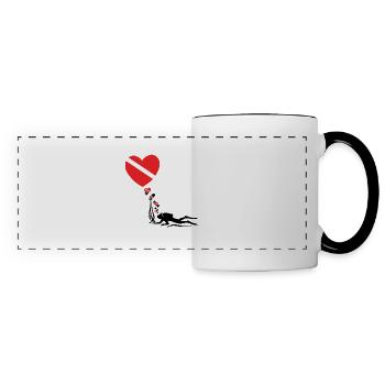 PLONGÉE SOUS-MARINE - Mug panoramique contrasté et blanc - blanc/noir - Devant