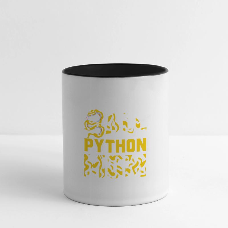 Banana Ball Python Herpétologiste Ball Python Maman Mug panoramique contrasté et blanc