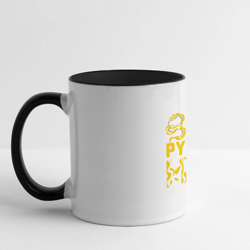 Banana Ball Python Herpétologiste Ball Python Maman Mug panoramique contrasté et blanc