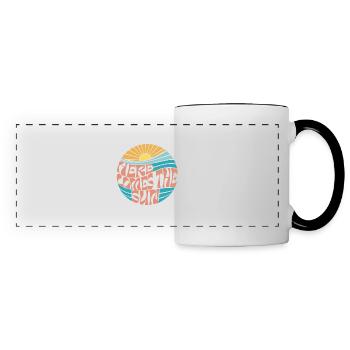 VOICI LE SOLEIL - Mug panoramique contrasté et blanc - blanc/noir - Devant