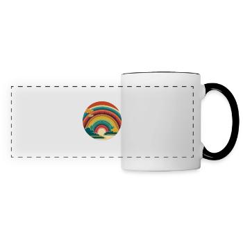 ARC-EN-CIEL - Mug panoramique contrasté et blanc - blanc/noir - Devant