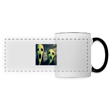Extraterrestres hurlants - Mug panoramique contrasté et blanc - blanc/noir - Devant