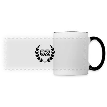82nd birthday-gift idea 82 years - Panoramic Mug - white/black - Front