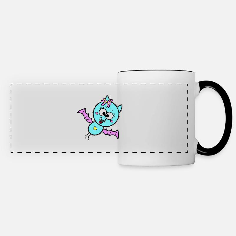 Bat - Panoramic Mug - white/black