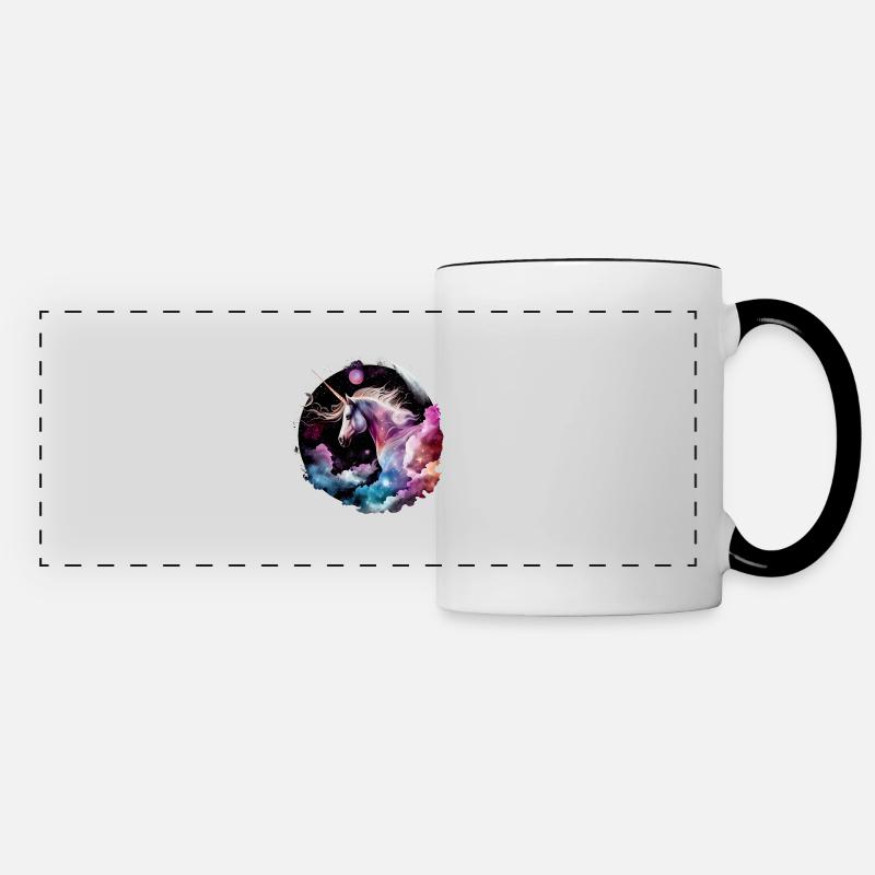 Magic unicorn - Panoramic Mug - white/black