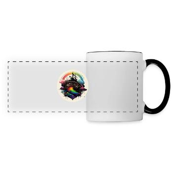Castle Rainbow - Panoramic Mug - white/black - Front