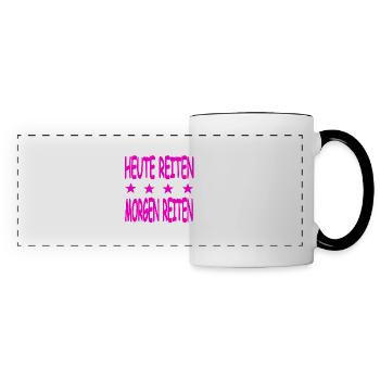 Chevaucher - Mug panoramique contrasté et blanc - blanc/noir - Devant