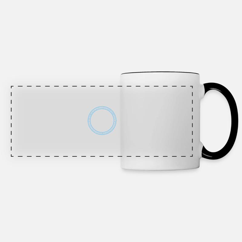 Viking Runes Circle - Panoramic Mug - white/black