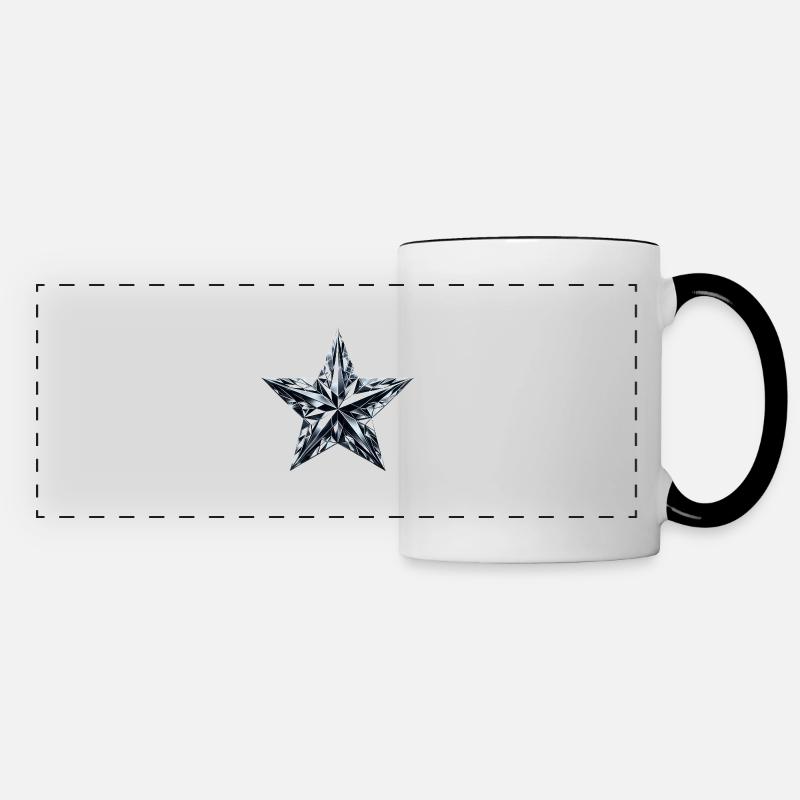 Diamond Shining Star - Panoramic Mug - white/black