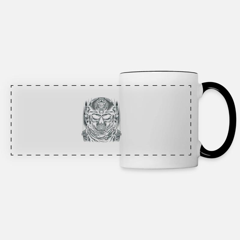 Tactical Skull Commando - Panoramic Mug - white/black