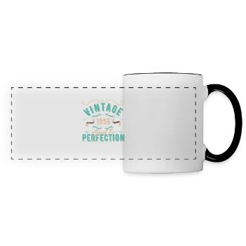 Jahrgang 1956 - 1956 Geburtstagsgeschenk - Panoramatasse - Weiß/Schwarz - Vorne