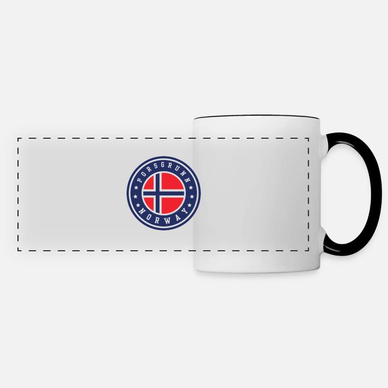 Porsgrunn Norway - Panoramic Mug - white/black