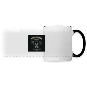 Depression Awareness - Panoramic Mug - white/black - Front