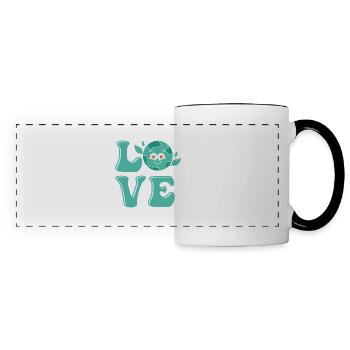 Love Earth Day Environmental Planet - Panoramatasse - Weiß/Schwarz - Vorne