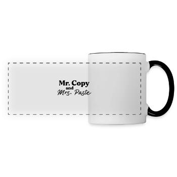 Mr. Copy and Mrs. Paste - Panoramatasse - Weiß/Schwarz - Vorne