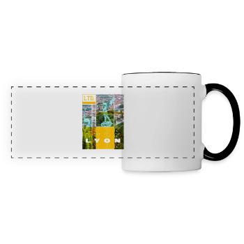 Lyon France City Skyline Home Love Holiday - Mug panoramique contrasté et blanc - blanc/noir - Devant