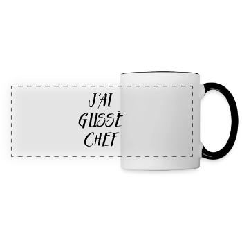 J'ai glissé Chef - La 7ème Compagnie - Culte ! - Mug panoramique contrasté et blanc - blanc/noir - Devant