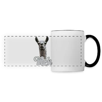 Unimpressed Llama - Meh - Panoramic Mug - white/black - Front