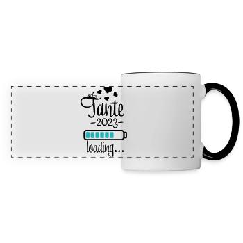 tante 2023 is loading - Panoramatasse - Weiß/Schwarz - Vorne