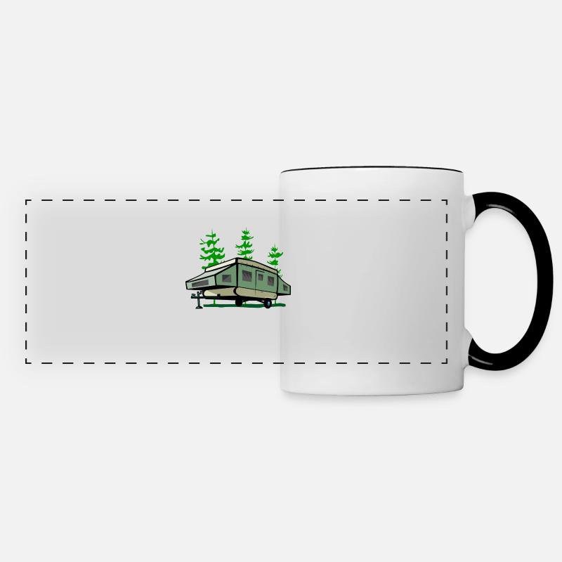 Camping Pop Up Trailer - Panoramic Mug - white/black