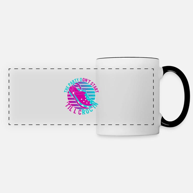 Comfort love for crocs clogs shoes gift idea - Panoramic Mug - white/black