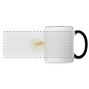 Music and Puzzling Jigsaw Puzzler Hobby - Panoramic Mug - white/black - Front