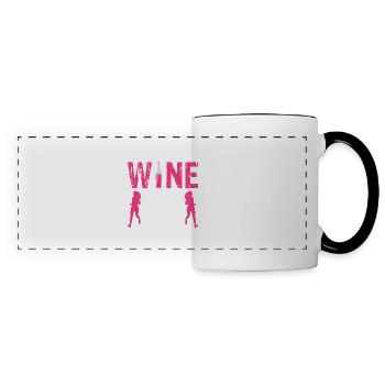 Juste un autre buveur de vin avec un problème de coureur - Mug panoramique contrasté et blanc - blanc/noir - Devant