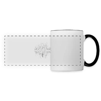 Fréquence cardiaque - Mug panoramique contrasté et blanc - blanc/noir - Devant