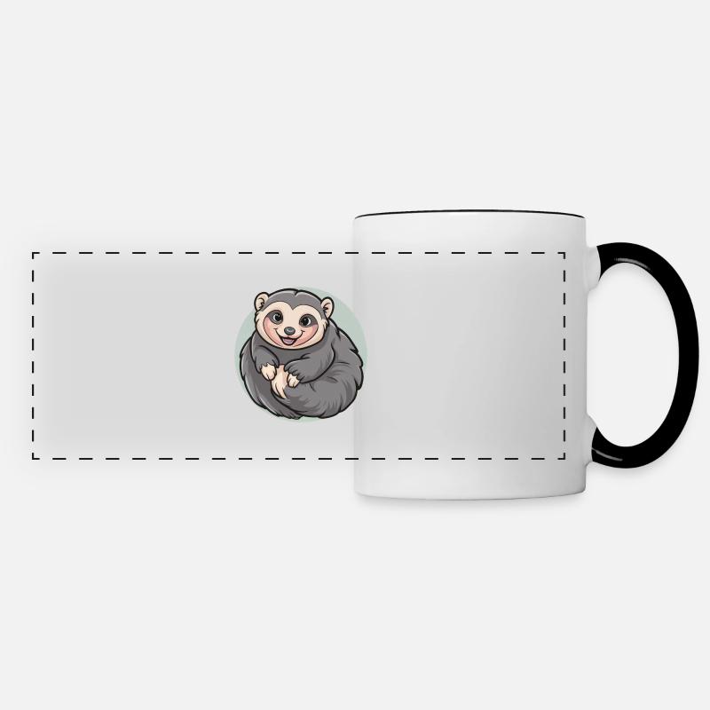 Slow Loris - Panoramic Mug - white/black