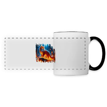 Feu Enchanté Félin - Mug panoramique contrasté et blanc - blanc/noir - Devant
