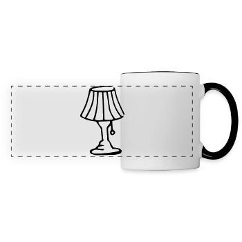 Nachttischlampe Stehlampe Lampe Tischlampe - Panoramatasse - Weiß/Schwarz - Vorne