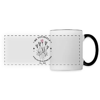 Conception du devis d’OSCAR WILDE - Mug panoramique contrasté et blanc - blanc/noir - Devant