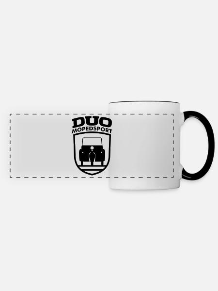 Krause Duo Mopedsport Emblem - Panoramatasse - Weiß/Schwarz