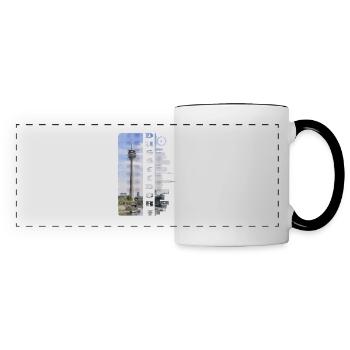 Düsseldorf Deutschland Stadt Skyline Heimat Liebe - Panoramatasse - Weiß/Schwarz - Vorne