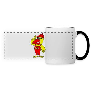 Minol Oriole Bird (Cool Version) - Panoramic Mug - white/black - Front