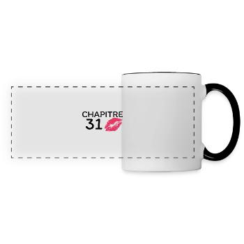 Chapitre 31 ans joyeux anniversaire - Mug panoramique contrasté et blanc - blanc/noir - Devant