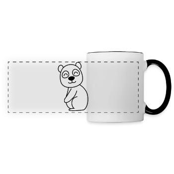Panda Comic Animal - Panoramic Mug - white/black - Front