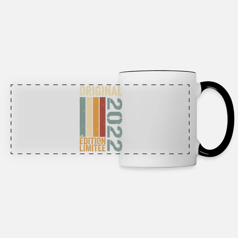 2022 | Édition Limitée cadeau d'anniversaire 2022 - Mug panoramique contrasté et blanc - blanc/noir