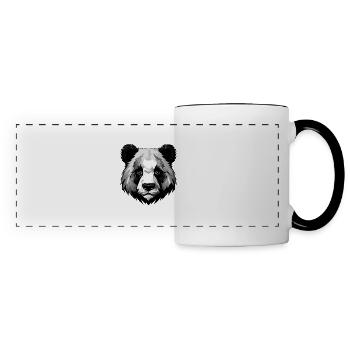 Panda Head - Panoramic Mug - white/black - Front