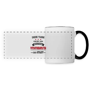 Physiotherapie Tasse - Panoramatasse - Weiß/Schwarz - Vorne