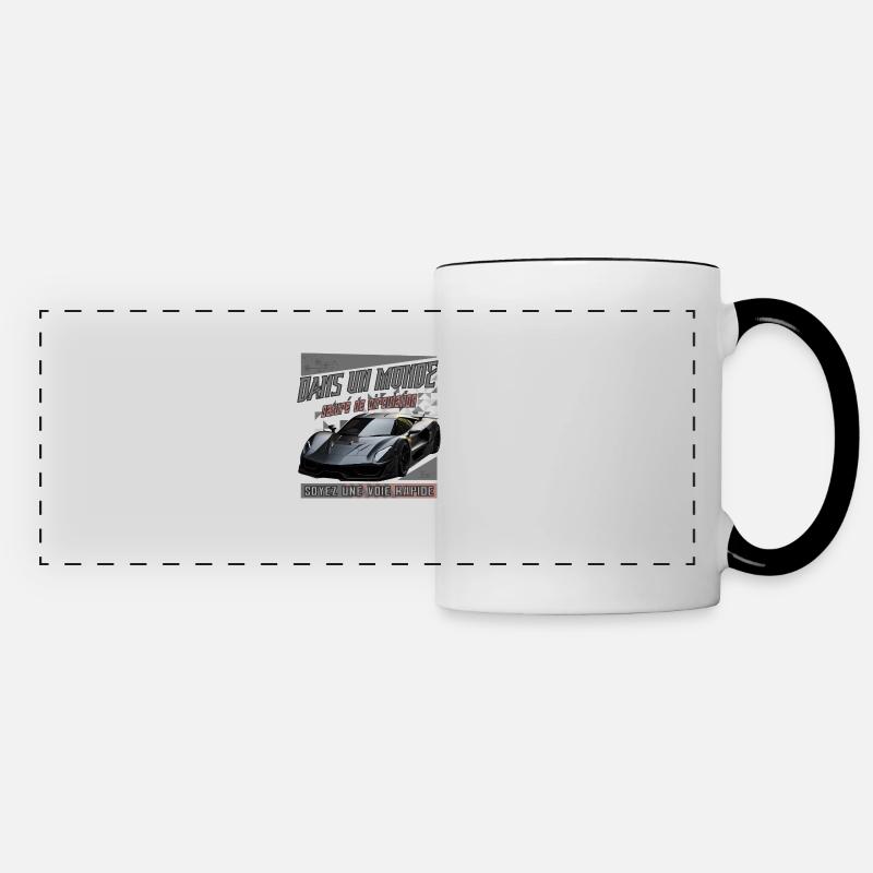 Soyez une voie rapide - Mug panoramique contrasté et blanc - blanc/noir