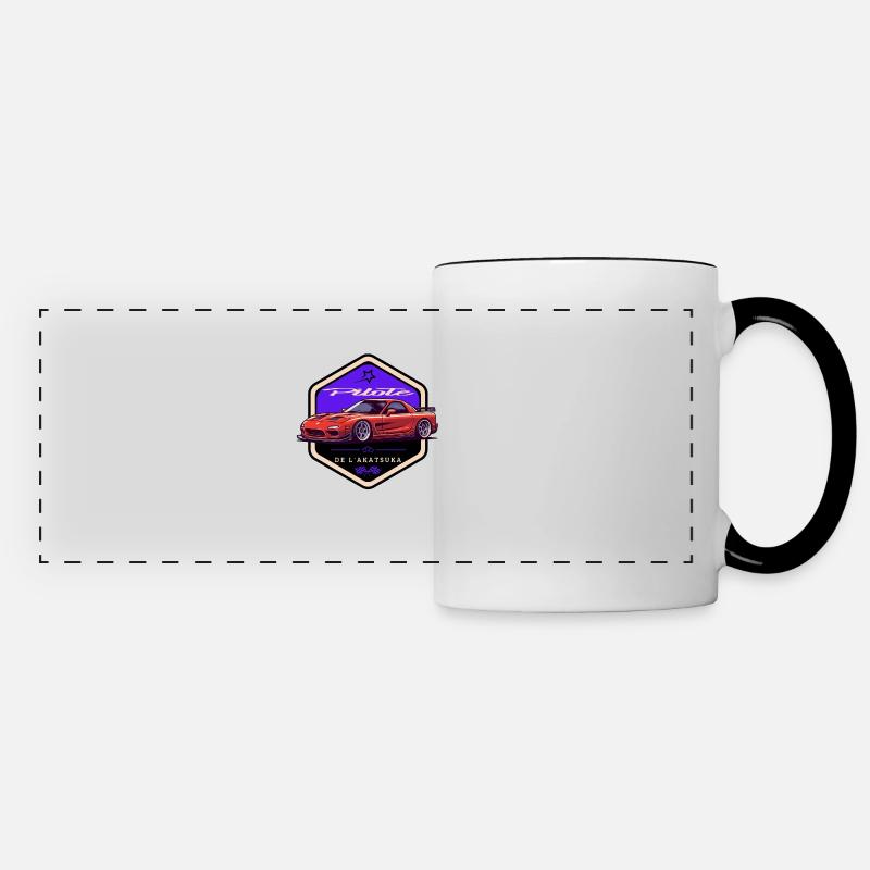 Pilote de l'akatsuka - Mug panoramique contrasté et blanc - blanc/noir